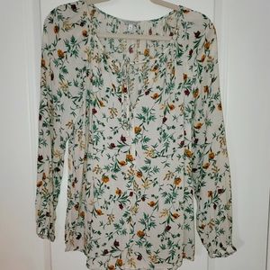 Lucky Brand boho floral blouse, M